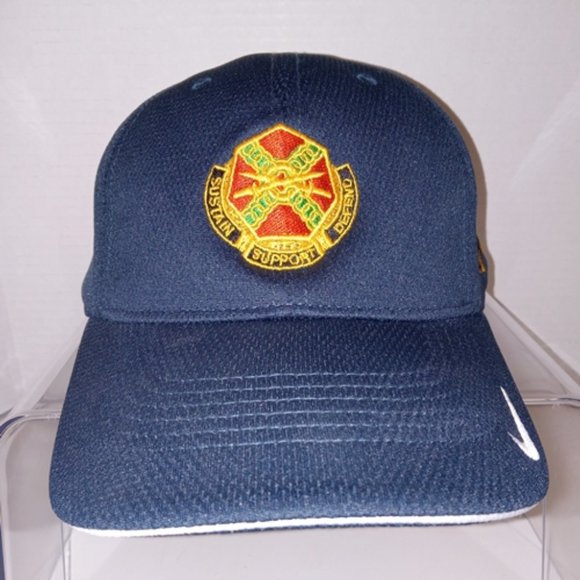 Nike Golf Stay Army Sustain-Support-Defend Dri-Fit Navy Blue Fitted Cap Hat - Picture 1 of 7